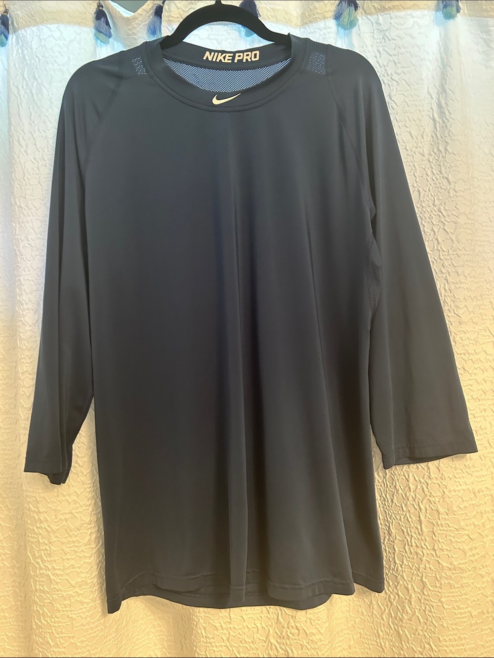 Nike Pro 3/4 Sleeve Training Tee - Navy